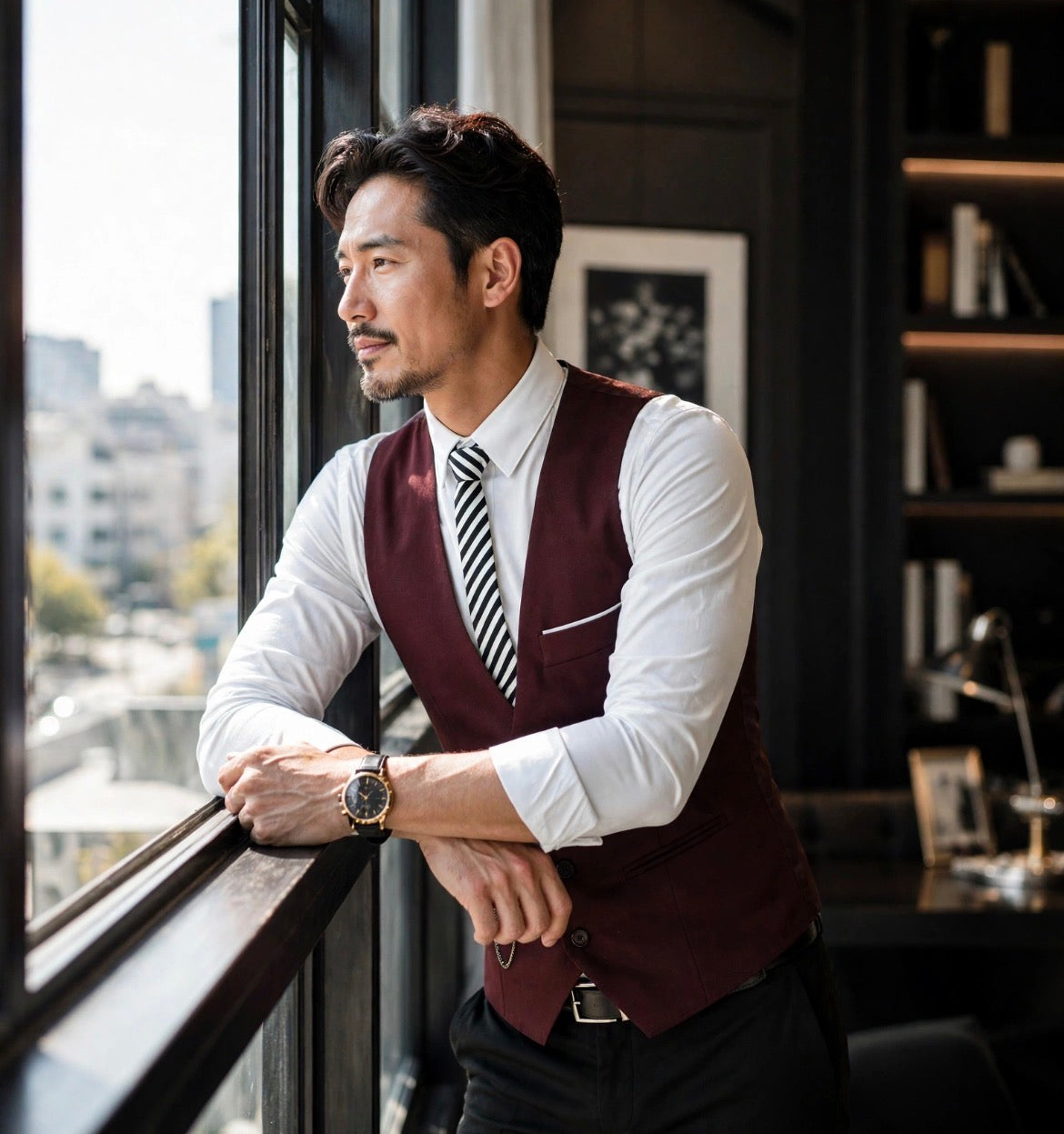 Mens Korean suit vest