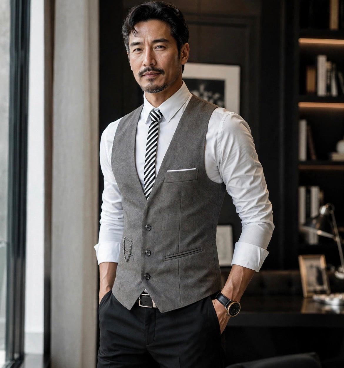 Mens Korean suit vest