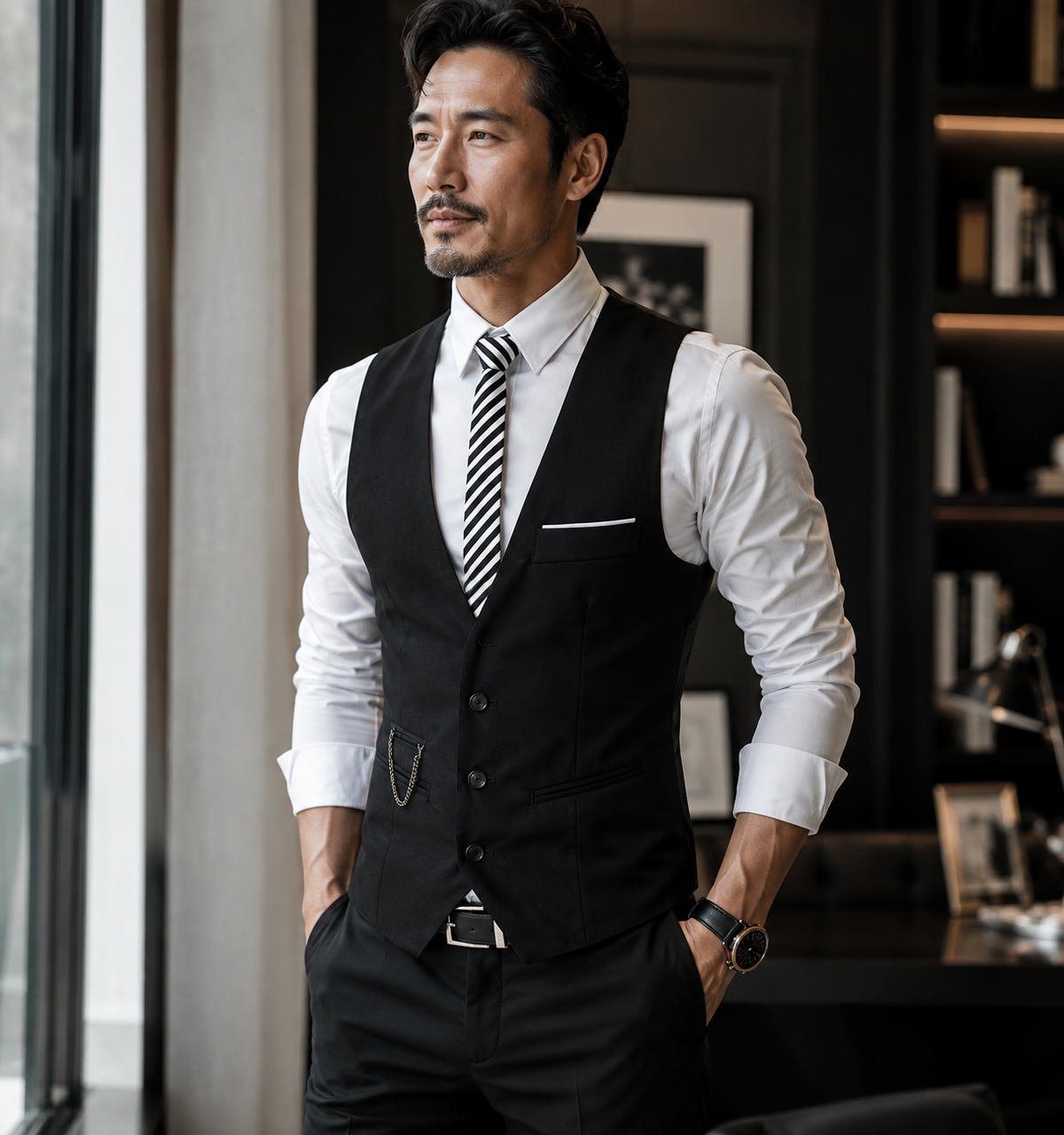 Mens Korean suit vest